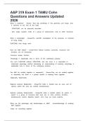 A&P 319 Exam 1 TAMU Cohn Questions and Answers Updated 2026