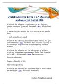 Unitek Midterm Term 1 VN Questions  and Answers Latest 2026