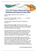 UTA 5315 Exam 5 Renal and Repro  Questions and Answers Latest 2026