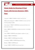 Study Guide for Drawing II Final Exam with Correct Answers 100&percnt; Pass