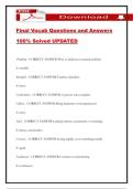 Final Vocab Questions and Answers 100&percnt; Solved UPDATED