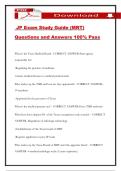 JP Exam Study Guide &lpar;MRT&rpar; Questions and Answers 100&percnt; Pass