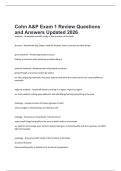 COHN  latest 2026 &vert; 2027 package deal Questions and Answers All Verified