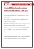 Texas TBCE Jurisprudence Exam Questions and Answers 100&percnt; Pass
