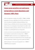 texas nurse practice act and nurse jurisprudence exam Questions and Answers 100&percnt; Pass
