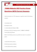 FINRA Website SIE Practice Exam Questions WITH Correct Answers