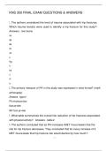 KNS 350 FINAL EXAM QUESTIONS & ANSWERS