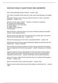 KNS 350 EXAM 2 QUESTIONS AND ANSWERS