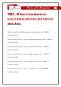 TREC - 40 hour Home Inspector Course Exam Questions and Answers 100&percnt; Pass