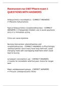 Rasmussen nur 2407 Pharm exam 1 QUESTIONS WITH ANSWERS