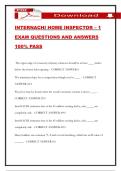 INTERNACHI HOME INSPECTOR &ndash; 1 EXAM QUESTIONS AND ANSWERS 100&percnt; PASS