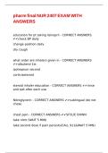 pharm final NUR 2407 EXAM WITH ANSWERS