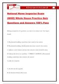 National Home Inspector Exam &lpar;NHIE&rpar; Whole House Practice Quiz Questions and Answers 100&percnt; Pass