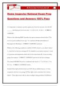 Home Inspector National Exam Prep Questions and Answers 100&percnt; Pass