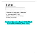 2025 AS Level Mathematics B &lpar;MEI&rpar; H630&sol;01 Pure Mathematics and Mechanics  &lpar;Verified Question Paper With Mark Scheme Combined June 2025&rpar;
