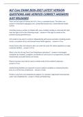 Assisted Living Facility ALF Core EXAM 2026-2027 LATEST VERSION QUESTIONS AND VERIFIED CORRECT ANSWERS JUST RELEASED  