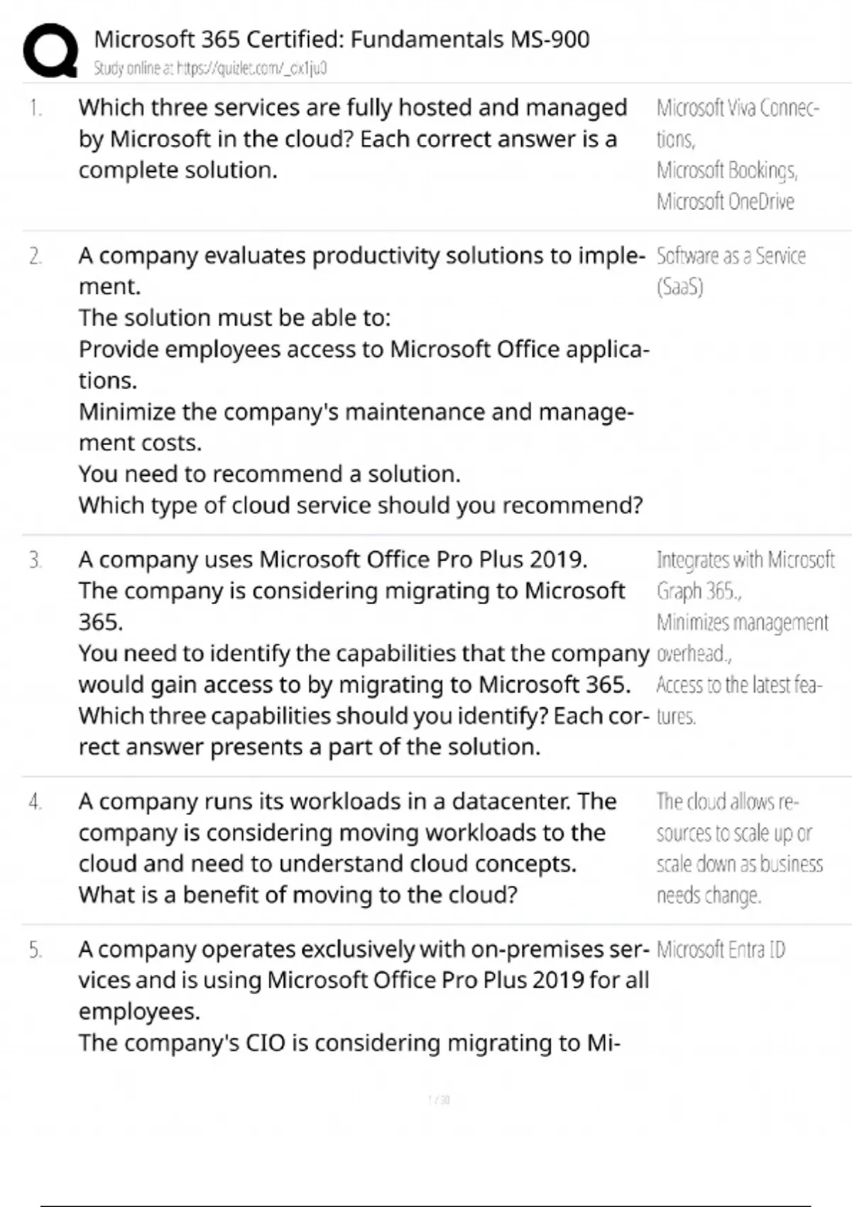 Microsoft 365 Certified Fundamentals MS-900 / Study Guide & Practice ...