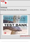Biology&colon; The Essentials&comma; 4th Edition - Hoefnagels Test Bank Fully Updated&excl;&excl;&excl;