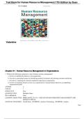 Test Bank for Human Resources Management 17th Edition by SEan Valentine &vert;All Chapters Included&vert; Guide A&plus;
