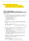 TEST BANK FOR CANADIAN FUNDAMENTALSOF  NURSING 6TH EDITION BY POTTER ALL CHAPTERS