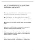 COMPTIA CYBERSECURITY ANALYST EXAM QUESTIONS 2025 UPDATE