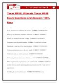 Texas MPJE&comma; Ultimate Texas MPJE Exam Questions and Answers 100&percnt; Pass