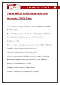 Texas MPJE Exam Questions and Answers 100&percnt; Pass