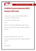 TX MPJE Practice Questions WITH Answers 100&percnt; Pass