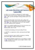 cpl exams Questions and Answers  Latest 2026 