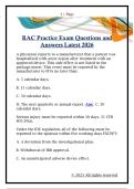 RAC Practice Exam Questions and  Answers Latest 2026 