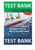 Test Bank for Data Analytics for Accounting 3rd Edition by Vernon Richardson &vert;ISBN&colon; 9781264444908&vert; Guide A&plus;