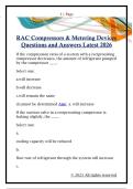RAC Compressors & Metering Devices  Questions and Answers Latest 2026