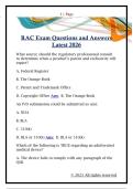 RAC Exam Questions and Answers  Latest 2026
