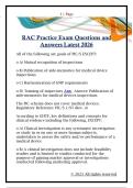 RAC Practice Exam Questions and  Answers Latest 2026
