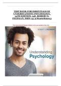 Essentials of Understanding Psychology 14th Edition &lpar;ISBN 9781260829013&rpar; &ndash; Test Bank with Practice Questions and Answers