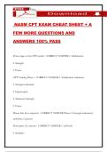NASM CPT EXAM CHEAT SHEET &plus; A FEW MORE QUESTIONS AND ANSWERS 100&percnt; PASS