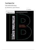 Test Bank for International Business 3rd Edition by Shad Morris&comma; James Oldroyd&vert; All Chapters Covered&vert; Latest 2026
