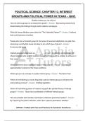 POLITICAL SCIENCE&colon; CHAPTER 13&comma; INTEREST GROUPS AND POLITICAL POWER IN TEXAS &ndash; QUIZ&period; Quality content you can rely on&excl;