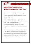 NASM Virtual Coaching Exam Questions and Answers 100&percnt; Pass