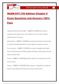NASM-CPT &lpar;7th Edition&rpar; Chapter 5 Exam Questions and Answers 100&percnt; Pass