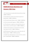 NASM-CNC Exam Questions and Answers 100&percnt; Pass