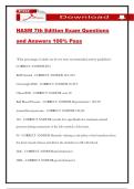 NASM 7th Edition Exam Questions and Answers 100&percnt; Pass