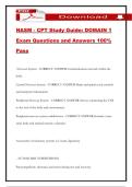 NASM - CPT Study Guide&colon; DOMAIN 1 Exam Questions and Answers 100&percnt; Pass