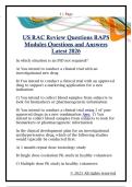 US RAC Review Questions RAPS  Modules Questions and Answers  Latest 2026 
