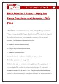 RHIA Domain 1 Exam 1 Study Set Exam Questions and Answers 100&percnt; Pass