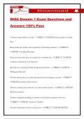 RHIA Domain 1 Exam Questions and Answers 100&percnt; Pass