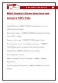 RHIA Domain 2 Exam Questions and Answers 100&percnt; Pass