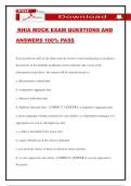 RHIA MOCK EXAM QUESTIONS AND ANSWERS 100&percnt; PASS