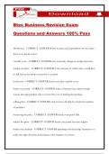 Btec Business Revision Exam Questions and Answers 100&percnt; Pass