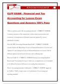 CLFP EXAM - Financial and Tax Accounting for Leases Exam Questions and Answers 100&percnt; Pass